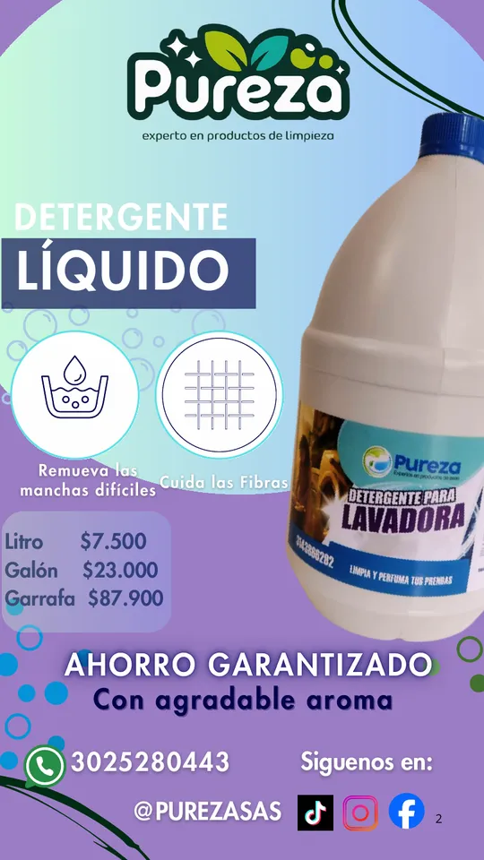 Detergente líquido Pureza