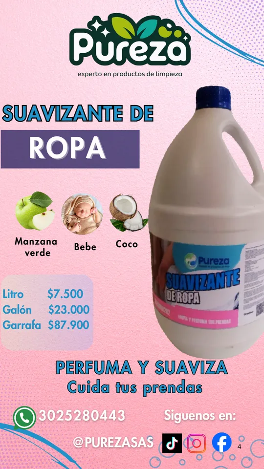 Suavizante de ropa — presentación