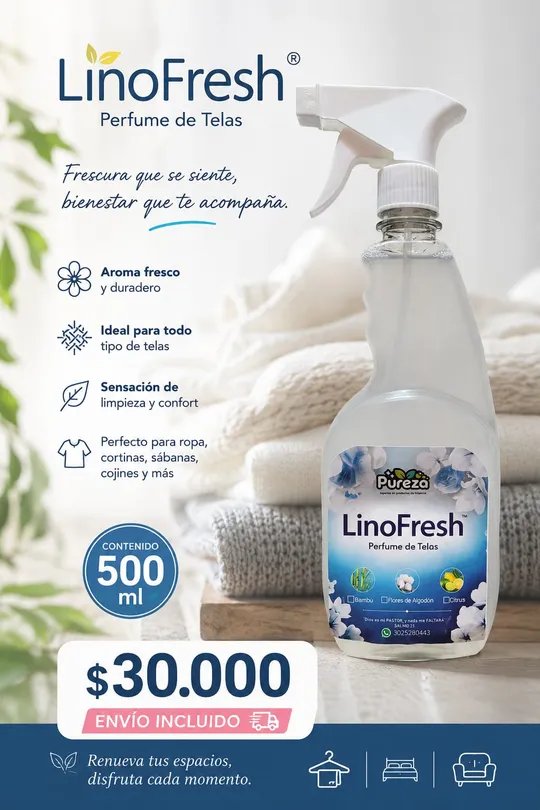 LinoFresh perfume de telas — presentación